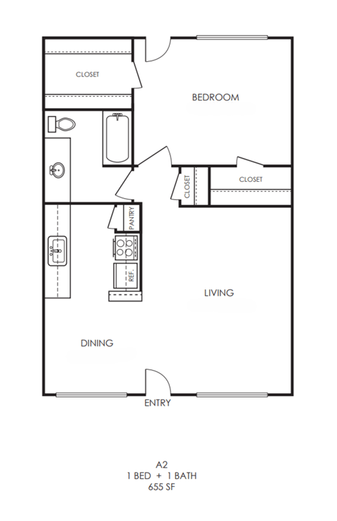 A2 Floor Plan at Lovato, Garland, TX, 75040
