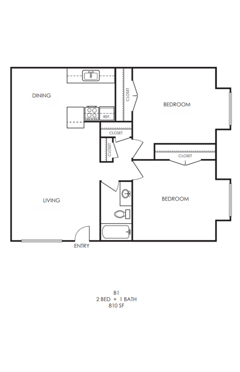 B1 Floor Plan at Lovato, Texas