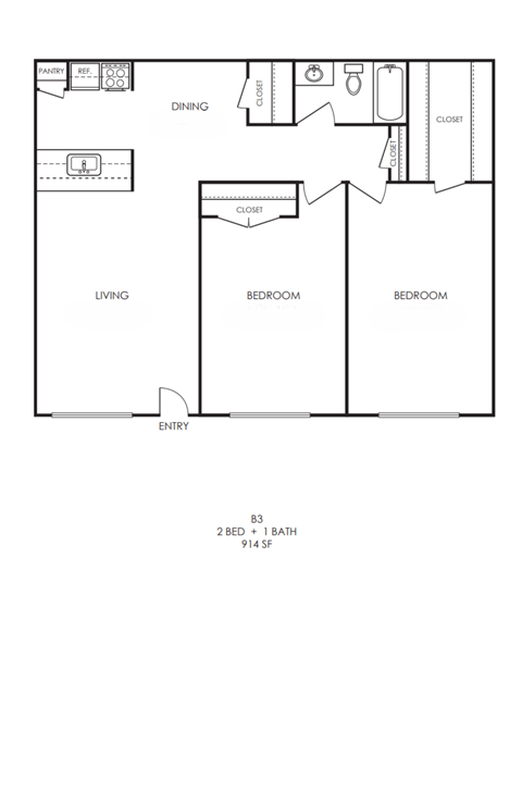B3 Floor Plan at Lovato, Texas, 75040