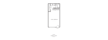 Studio Floor Plan at Lovato, Garland, TX, 75040