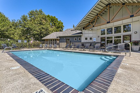 the swimming pool at our apartments