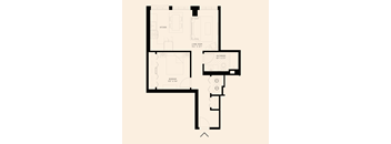 the plan of a one bedroom floor floor plan