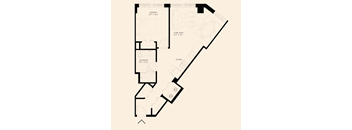 a one bedroom floor plan