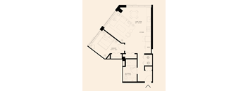 a one bedroom floor plan