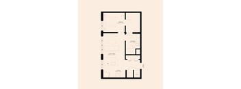 Memoir May Hosiery New Apartments in Nashville, Tennessee One Bedroom Floor Plan