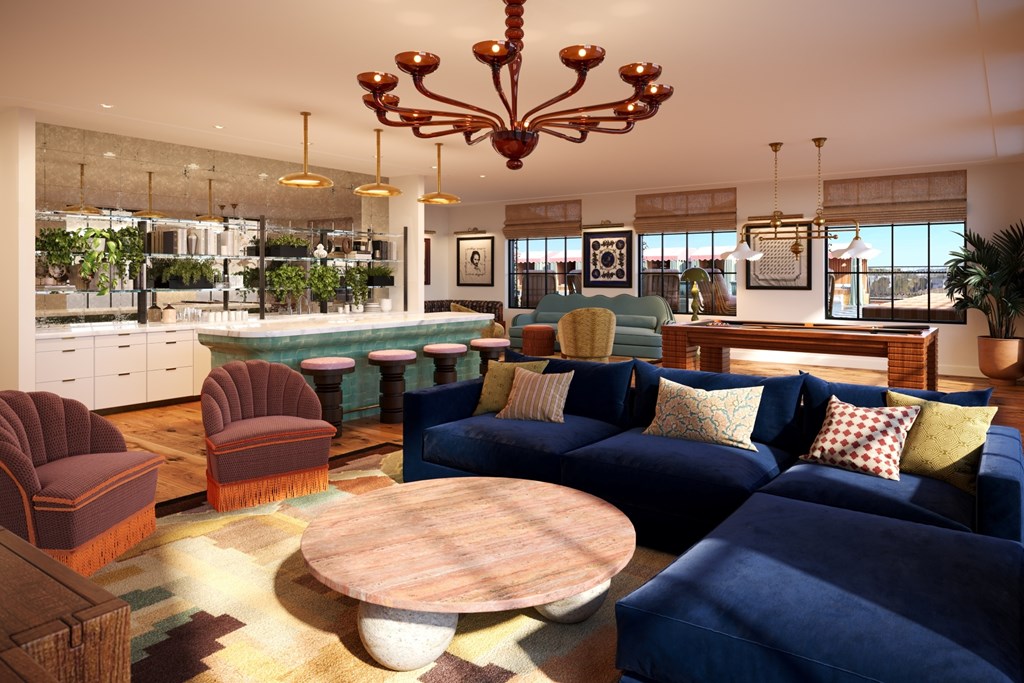 Memoir May Hosiery New Apartments in Nashville, Tennessee Lounge Rendering