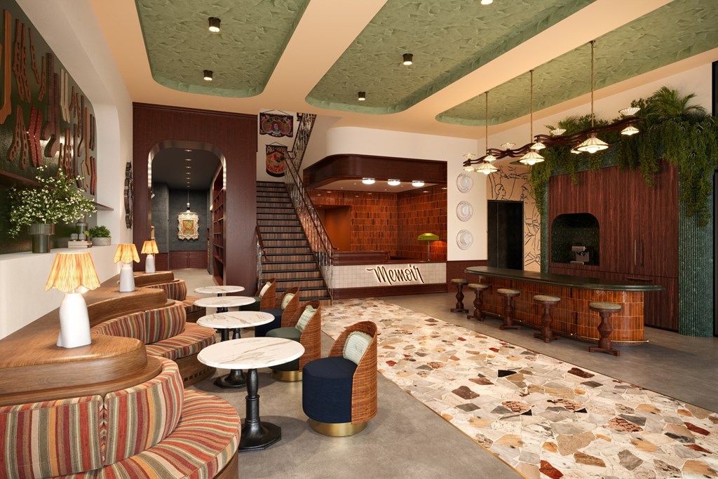 Memoir May Hosiery New Apartments in Nashville, Tennessee Lounge Rendering