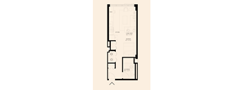 the floor plan of a studio
