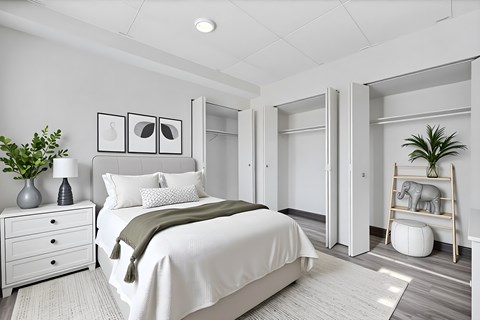 Virtually staged bedroom