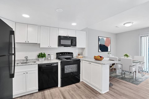 White Kitchen Virtually Staged