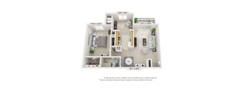 1Bed 1Bath Floor Plan