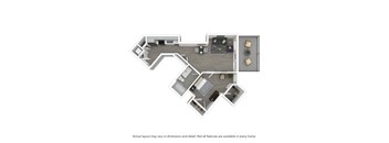 1 Bedroom 1 Bath Floor Plan