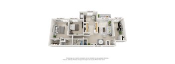 2Bed 2Bath Den Floor Plan