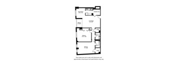 2x2 1125sf Floor Plan 8200W