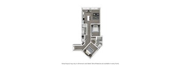 2 Bedroom 2 Bath Floor Plan
