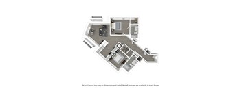 2 Bedroom 2 Bath Floor Plan