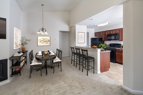 Dining room kitchen view