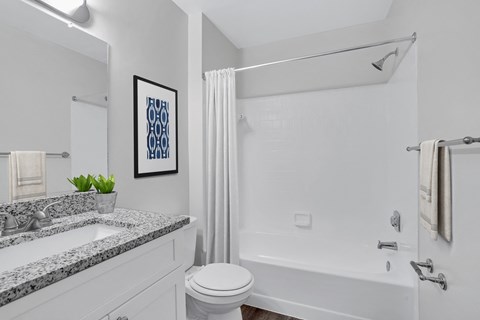 Bathroom, White Vanity, Virtually Staged