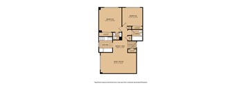2 Bedroom 2 Bath 1000 Square Foot Floor Plan