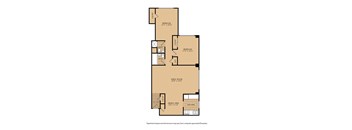 2 Bedroom 2 Bath 1100 Square Foot Floor Plan
