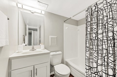 Virtually staged bathroom