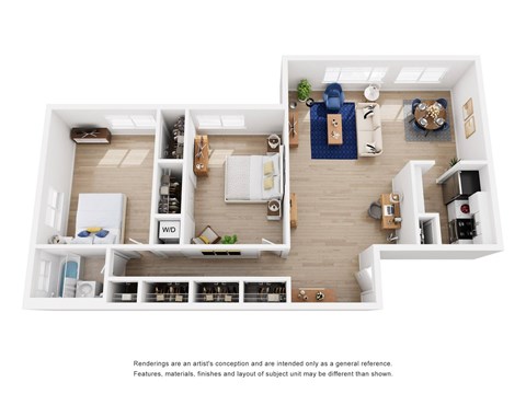 The Century 2x1 Floor Plan 1043 square feet