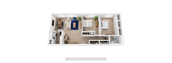 The Jubilee 2x1 Floor Plan 1051 square feet