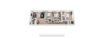 The Eternity 3x2 Floor Plan 1383 square feet