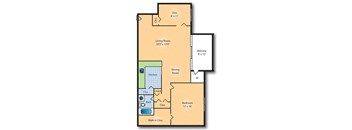 1Bed 1Bath Den 866 sf