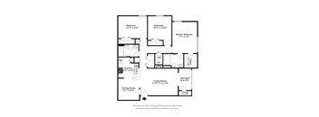Hawthorn Apt Floor Plan 1265 SF