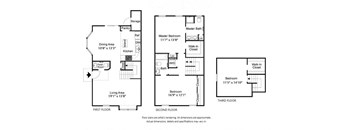 Davenport Townhouse Floor Plan 1641 SF
