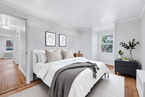 Virtually staged bedroom