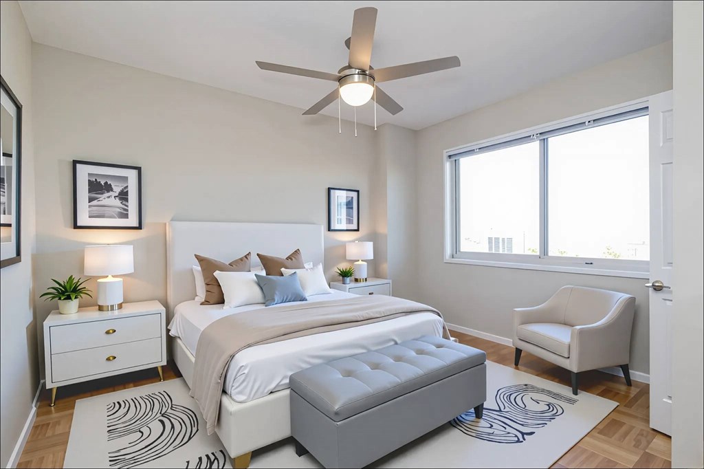 Virtually Staged Bedroom