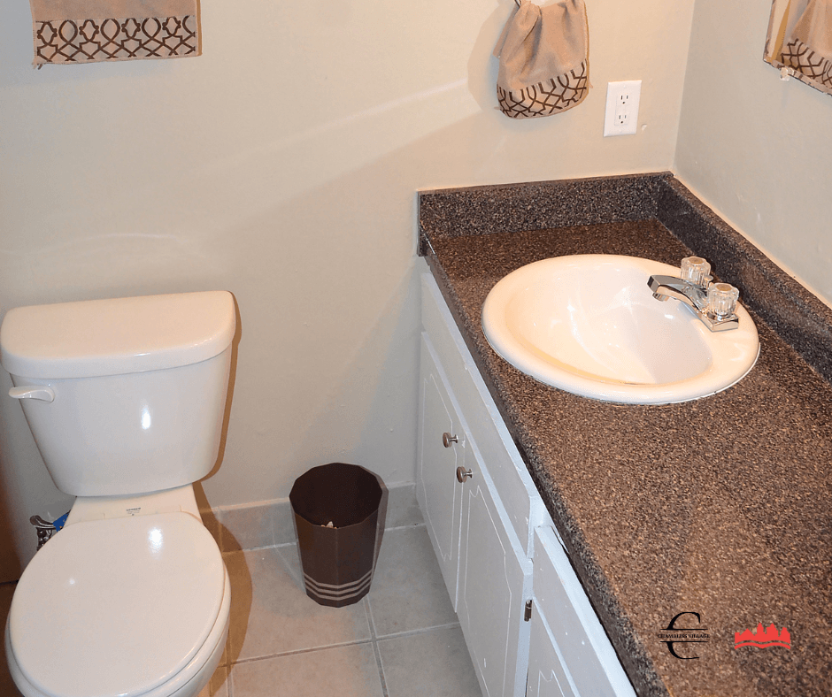 a bathroom with a sink and a toilet