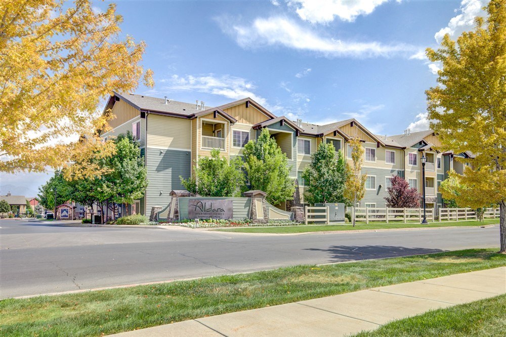 Exterior photo of Aldara Apartments in Saratoga Springs, Utah