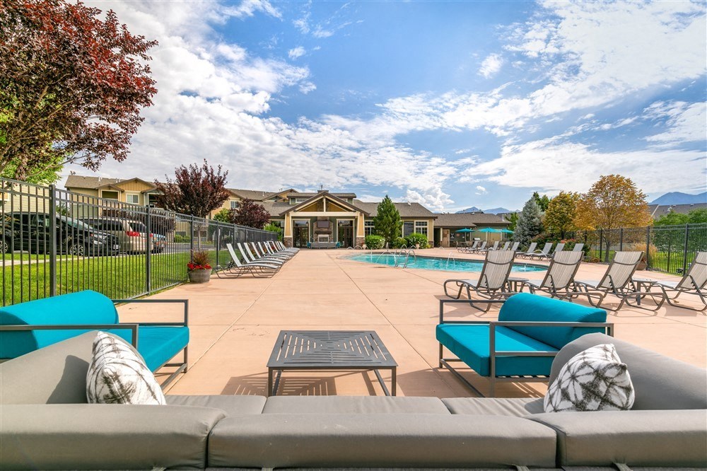 Exterior photo of Aldara Apartments in Saratoga Springs, Utah
