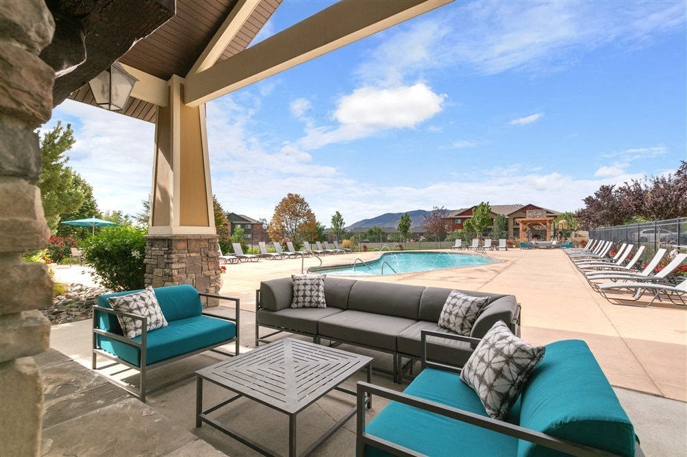 Exterior photo of Aldara Apartments in Saratoga Springs, Utah