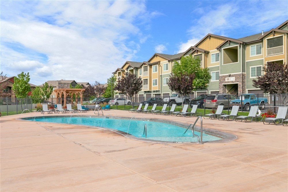 Exterior photo of Aldara Apartments in Saratoga Springs, Utah