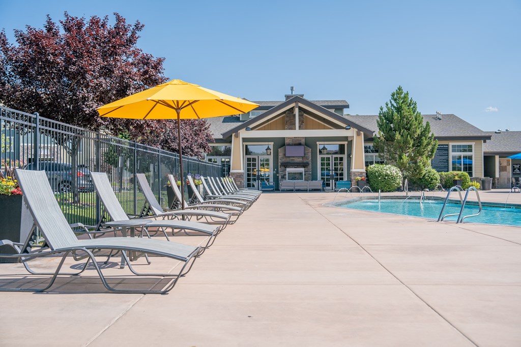 the pool at the preserve apartments at Aldara Apartments in Saratoga Springs, Utah