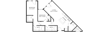 a floor plan of a house with an attic and a living room and a bedroom
