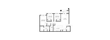 a floor plan of a home with a bedroom and a living room