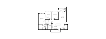 a floor plan of a home with bedrooms and baths