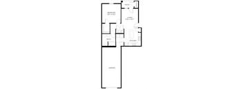 a floor plan of a 1 bedroom floor plan