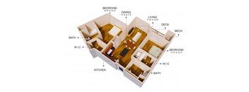 a floor plan of a house with the locations of the rooms labelled
