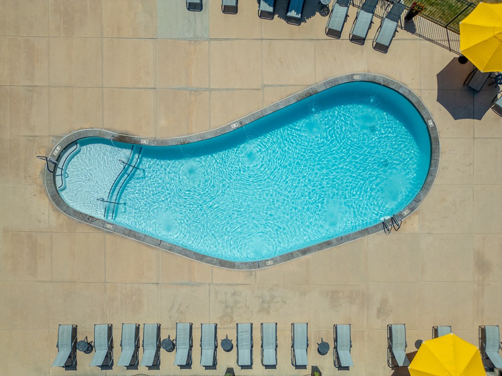 arial view of the pool at the resort at longboat key club at Aldara Apartments in Saratoga Springs, Utah