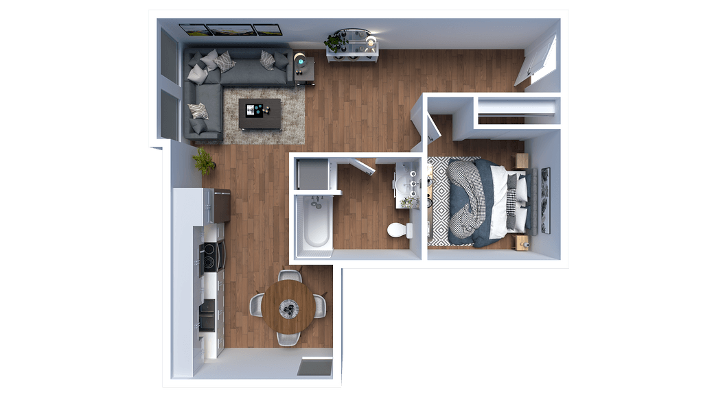 AP1 Lofts - Unit G - 1 Bed - Floor Plan
