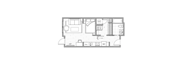 a floor plan of a building with ao0 on it