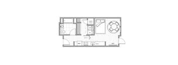 a diagram of a city with different colored lines and buildings