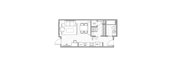 black and white floor plan of a modern house