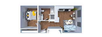 AP1 Lofts - Unit H - 1 Bed - Floor Plan
